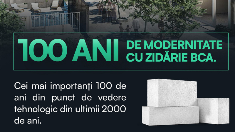 BCA – materialul de construcții care s-a născut odată cu expansiunea modernității, împlinește 100 ani de la debutul său în piață